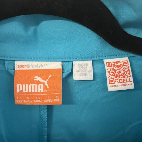 Puma Golf Wind Cell Performance 1/2 Zip Windbreaker UPF 40+ Bluebird Men’s 2XL - Picture 5 of 8